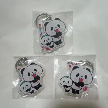 [ 새상품 ] 라쿠텐 쇼핑 팬더 키링 3개 세트