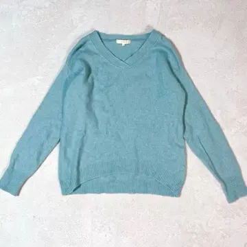 울/폭스 아쉬아쉬 컬러 니트 스웨터 심플 루즈핏