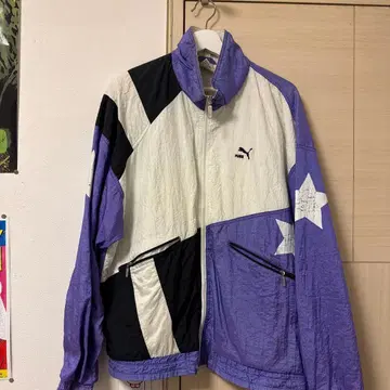 푸마 컬러 블록 나일론 자켓 M