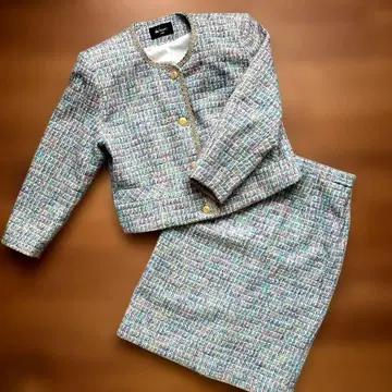 트위드 수트 사이즈 13BR L~LL 자켓 스커트 세트