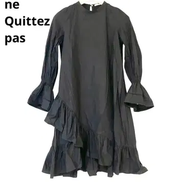 미사용급! ne Quittez pas  프릴 원피스 블랙 M