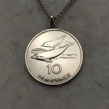 세인트헬레나 돌고래 코인 목걸이