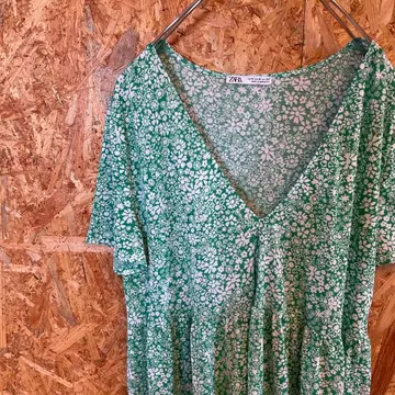 AE9105 ZARA 자라 롱 원피스 그린 여성용 28 60