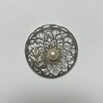 앤티크 오비 고정 띠 국화 펄 은