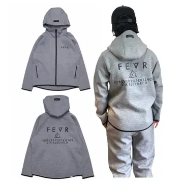 FEVR 포에버 W-KNIT 테크 지퍼 후드티 그레이 L