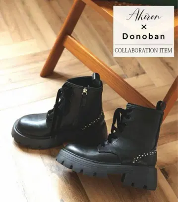 Akiron x Donoban 콜라보 2way 리본 레이스업 부츠