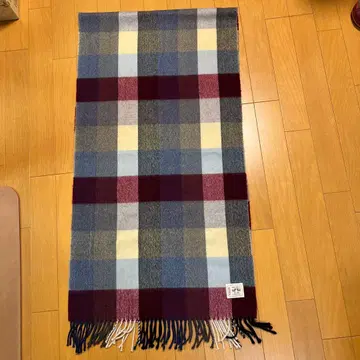 AVOCA 울 혼방 머플러 체크 무늬