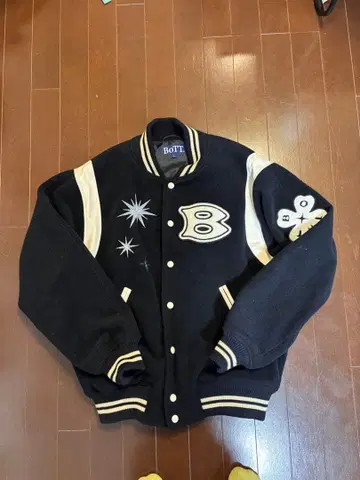 BoTT 자수 바시티 자켓 L 네이비/화이트