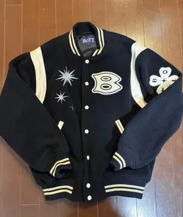 BoTT 자수 바시티 자켓 L 네이비/화이트