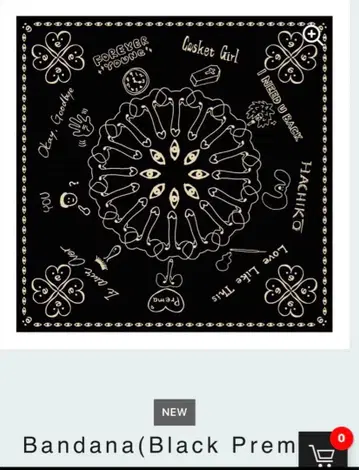 후지이 카제 prema 반다나 미사용 새상품 블랙