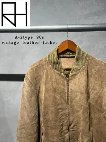 [ 구제 의류 ] 90s 스웨이드 가죽 A-2 type 봄버 자켓