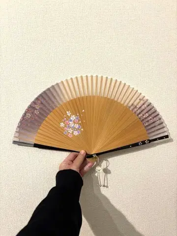 스에히로 교토 실크 부채 세트 교토 부채 벚꽃 안개 선물