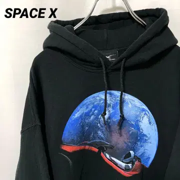N-6067 SPACEX 미국 빈티지 의류 광고 후드 맨투맨 XL
