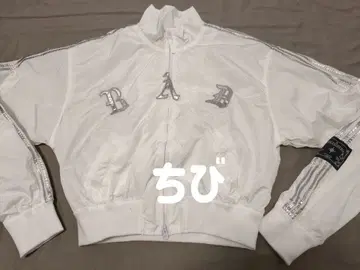 Badblood 화이트 점퍼 자수 로고 드래곤 디자인