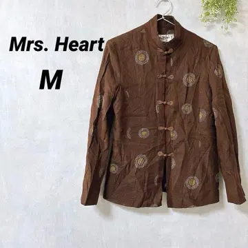새상품급 Mrs. Heart [ M ] 차이나풍 자켓 브라운 당장 상의