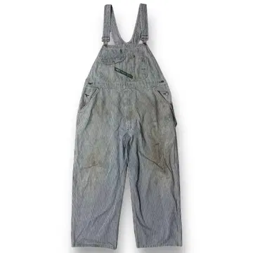 KEY 오버롤 히코리 스트라이프 워크 구제 의류