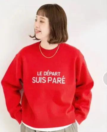 SIMPLICITE 프렌치 로고 풀오버 빨간색 레드 B.C.STOCK