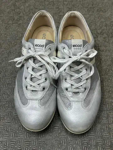 ecco 가죽 실버 여성용 골프화 24cm