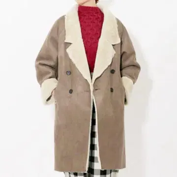 KBF/페이크 무스탕 코트/그레이지/보아 안감/복슬복슬/가을/겨울/캐주얼