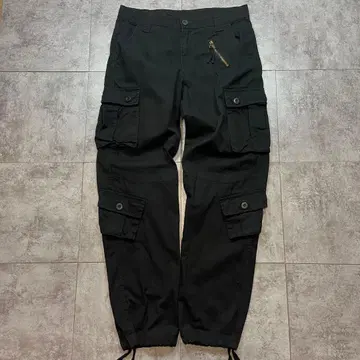 mustway 카고 팬츠 지퍼 포켓 드로 코드 M W32