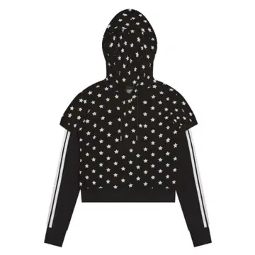 LUVISTRUE IM 퍼프 후드 T 별 패턴 도트