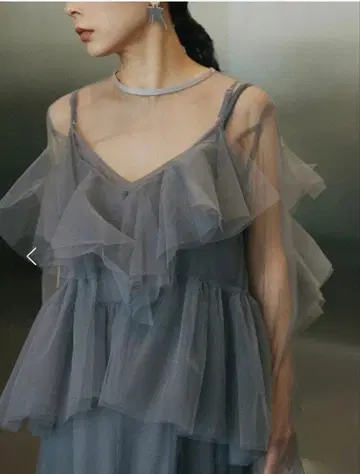 아메리빈티지 운트튤뷔스티에 레이어드 드레스 그레이