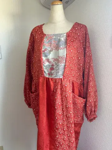 기모노 리메이크 총시보리 코몬 원피스