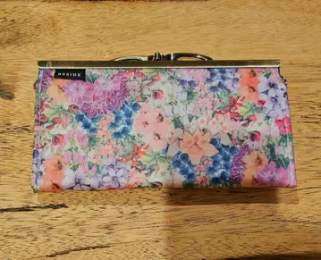 꽃무늬 가마구치 장지갑