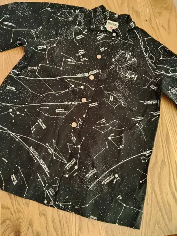 MOSCHINO 모스키노 빈티지 별자리 패턴 셔츠