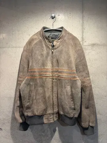 STARTOWN 80-90s 스웨이드 가죽 봄버 자켓