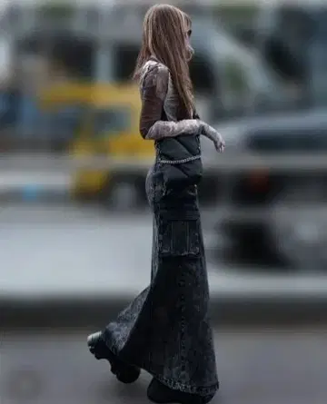 그램립스 머메이드 워시드 데님 스커트 사이즈 1