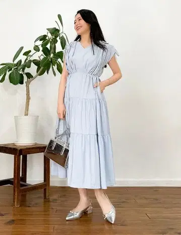 [ CINEMATIQ ] 4way 리얼 프리 원피스 ( 라이트 블루 )