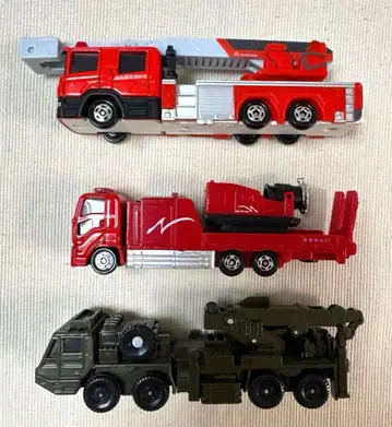 토미카 소방차 트레일러 미사일 차량 3대 세트