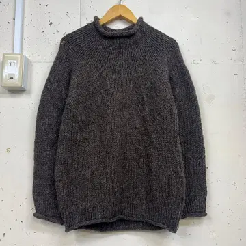 BEAMSBOY 빔즈 보이 페루산 울 니트 스웨터 브라운