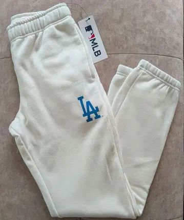 새상품 남성용 MLB 다저스 스웨트 팬츠 M 조거 팬츠 화이트