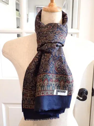 Duke Madison 실크 100% 남성 머플러/스톨 페이즐리 무늬