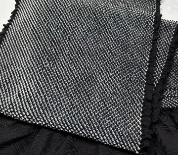 b-038 순수 실크 오비 장식 천 총 쥐어짜기 후리소데 성인식 블랙