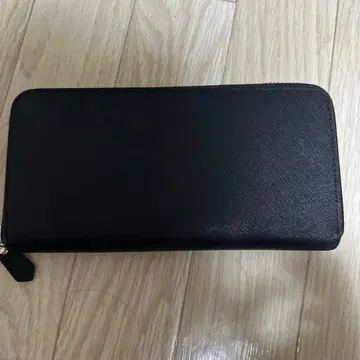 블랙 장지갑 실버 지퍼