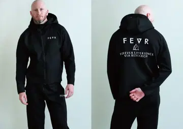 FEVR 포에버 W-KNIT 테크 지퍼 후드티 블랙 L