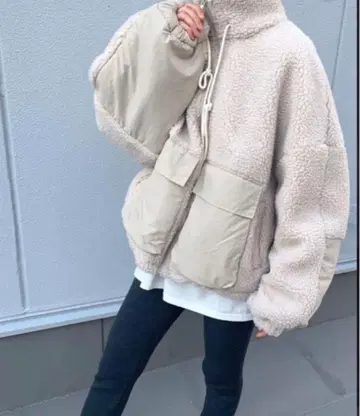 [ 컨디션 최상 ] canaljean 아웃 포켓 보아 아우터