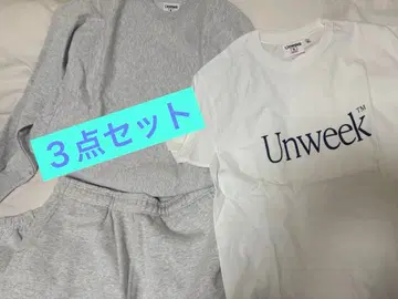 Unweek 로고 T셔츠 맨투맨 상하의 3세트 귀중