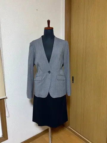 정장 자켓 여름용 그레이 스커트 세트