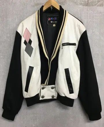 라로카 80s 90s 레어 가죽 절개 울 로카빌리 자켓