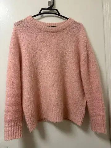 샤기 핑크 니트