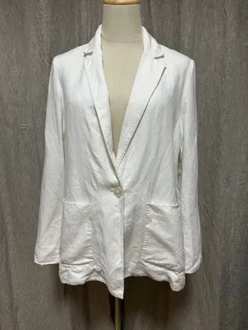 린넨 100% 화이트 자켓 타미힐피거 린넨