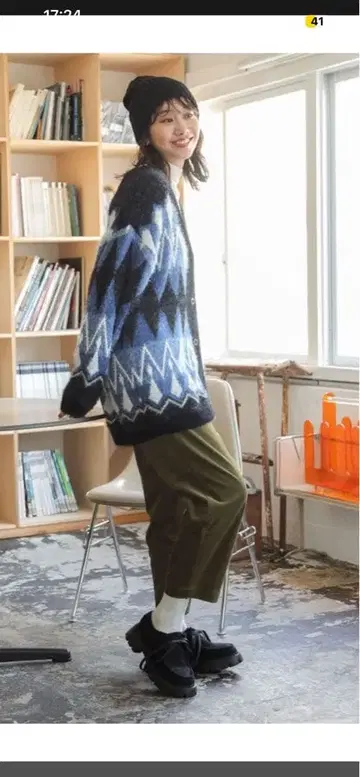 니코앤드 샤기 가디건