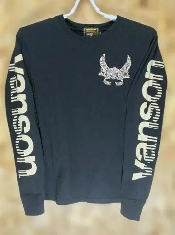 vanson 롱 슬리브 T셔츠 블랙