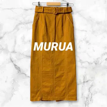 T41*무루아 슬림 스티치 펜슬 스커트 벨트 포함 타이트 스커트