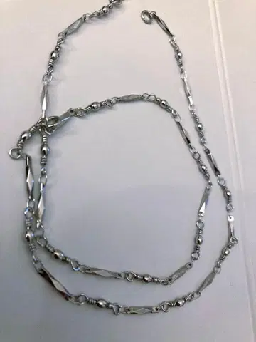 실버 목걸이 길이 약 50cm