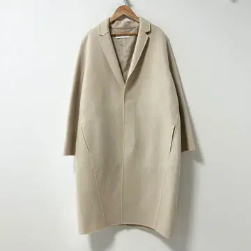 GALERIE VIE 라이트 멜톤 체스터 코트 라이트 베이지 36